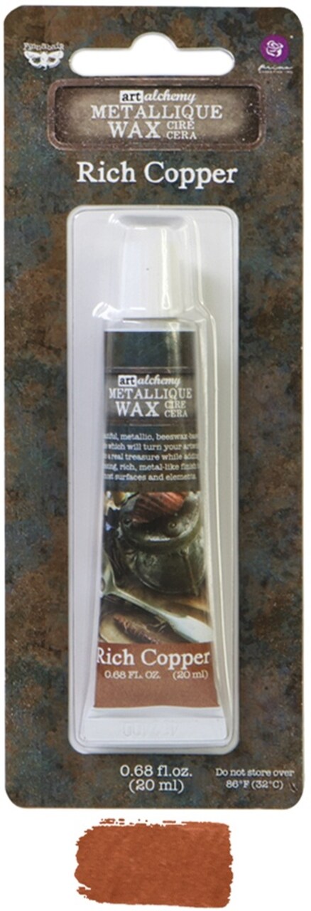 Finnabair Art Alchemy Metallique Wax .68 Fluid Ounce-Rich Copper